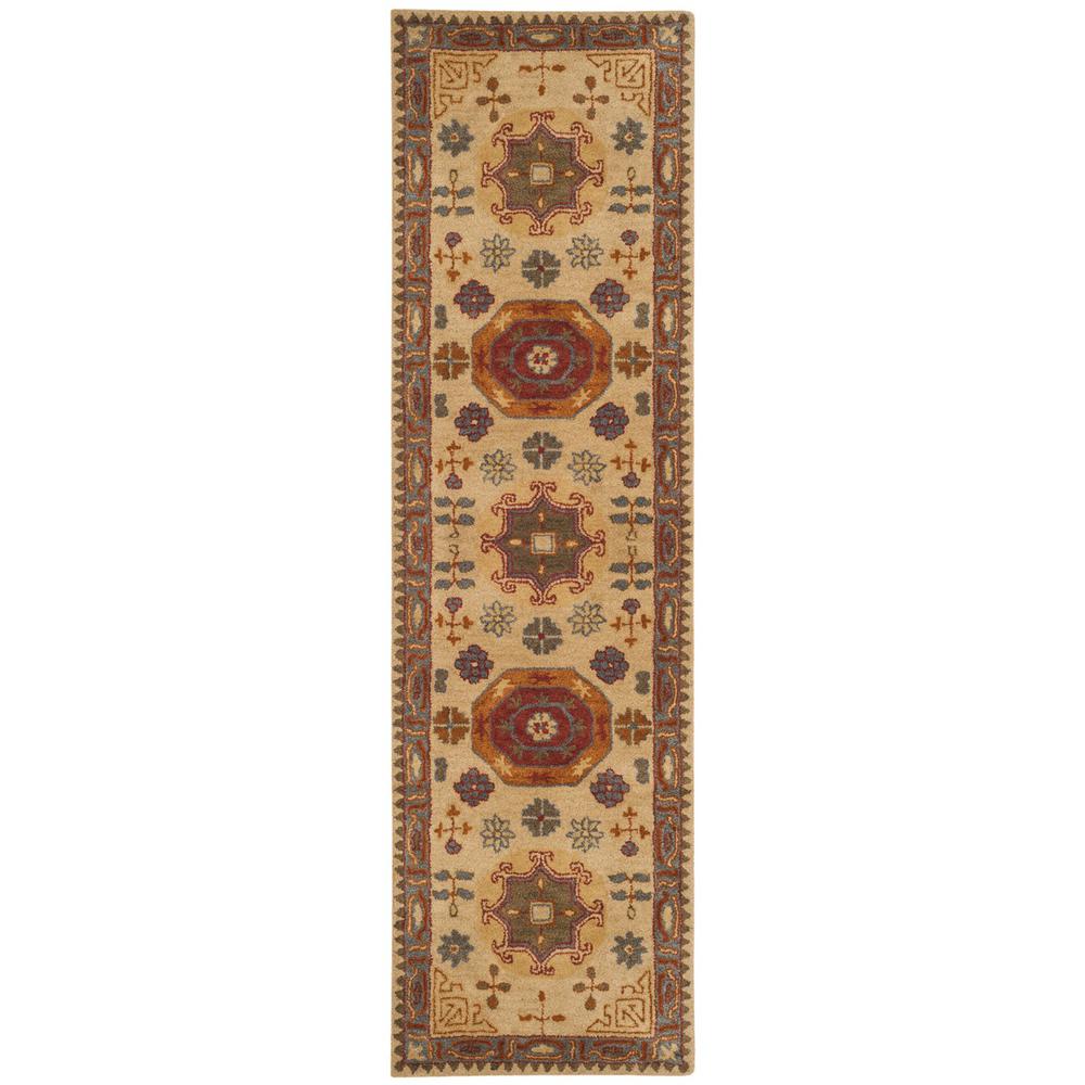 HERITAGE, BEIGE / MULTI, 2'-3" X 8', Area Rug