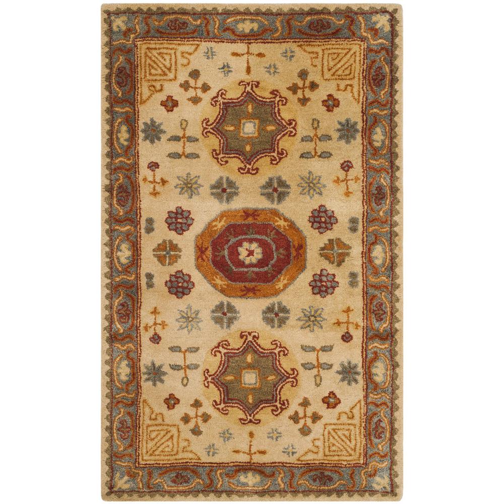 HERITAGE, BEIGE / MULTI, 3' X 5', Area Rug