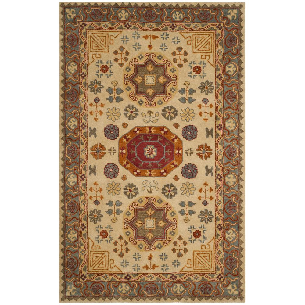 HERITAGE, BEIGE / MULTI, 5' X 8', Area Rug
