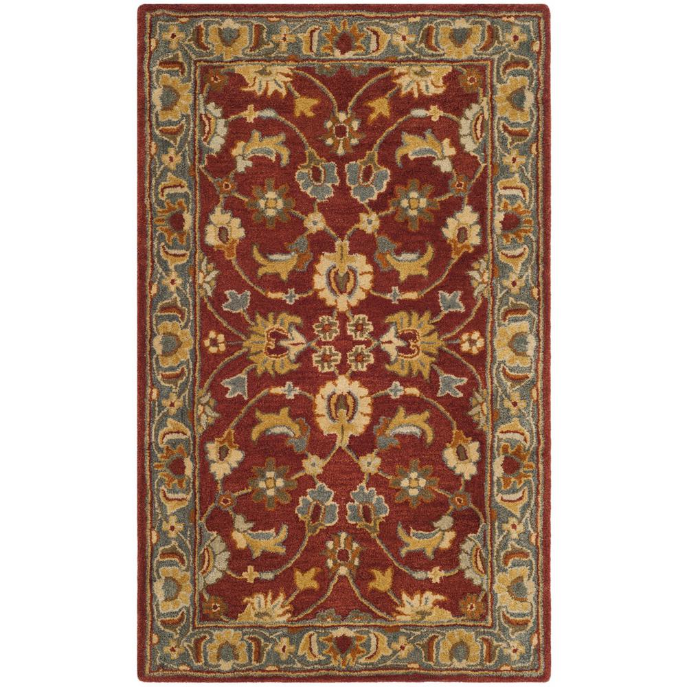 HERITAGE, RED / BLUE, 3' X 5', Area Rug
