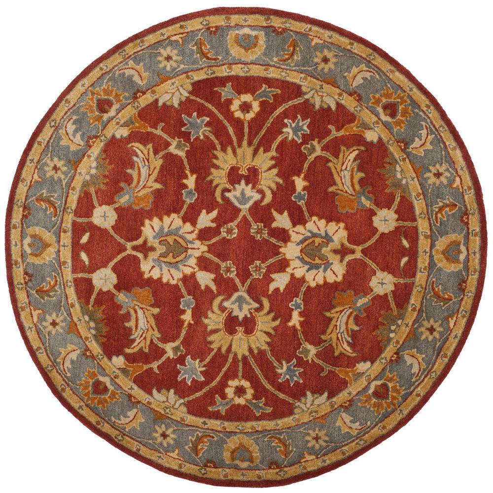 HERITAGE, RED / BLUE, 6' X 6' Round, Area Rug, HG403A-6R
