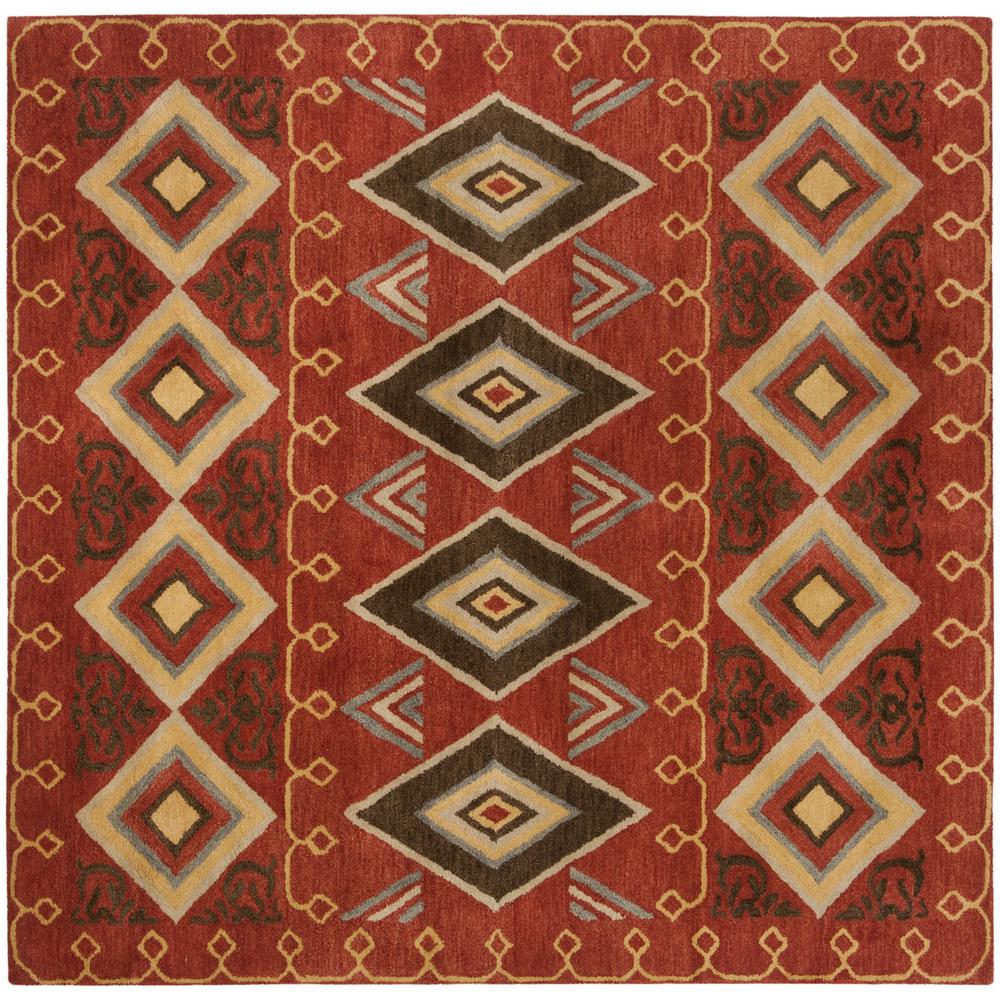 HERITAGE, RED / MULTI, 6' X 6' Square, Area Rug, HG404A-6SQ