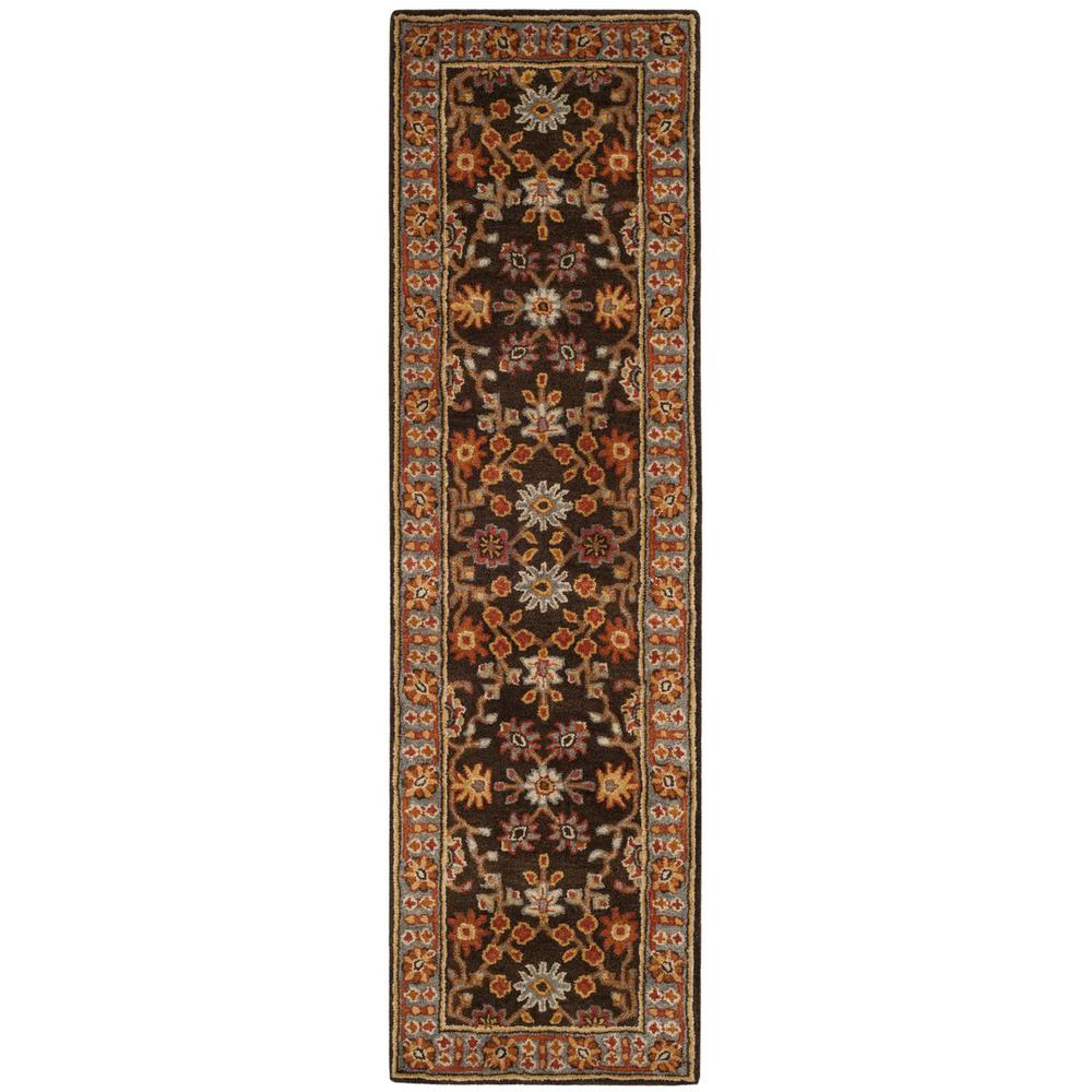 HERITAGE, CHARCOAL / BLUE, 2'-3" X 8', Area Rug, HG405A-28