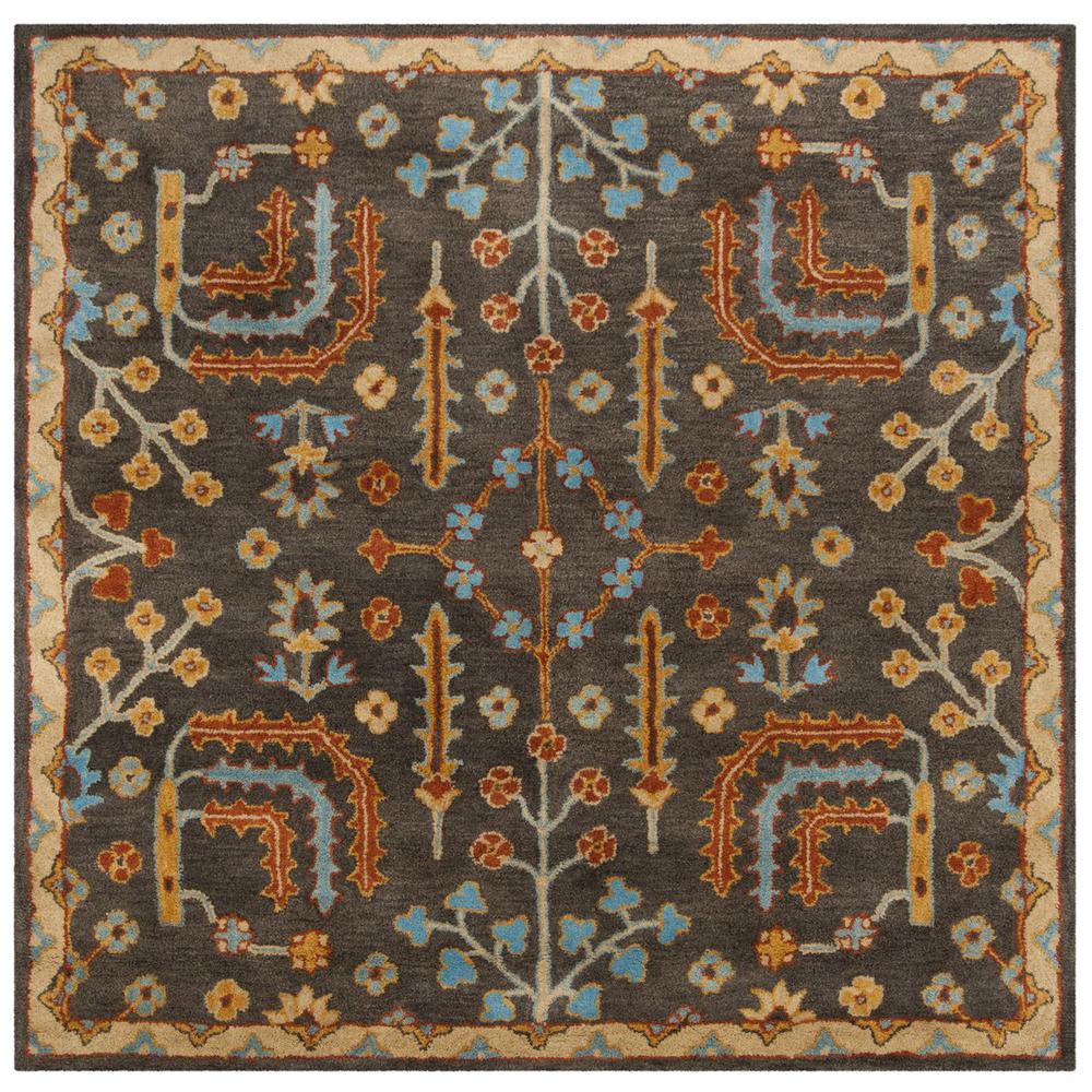 HERITAGE, CHARCOAL / MULTI, 6' X 6' Square, Area Rug