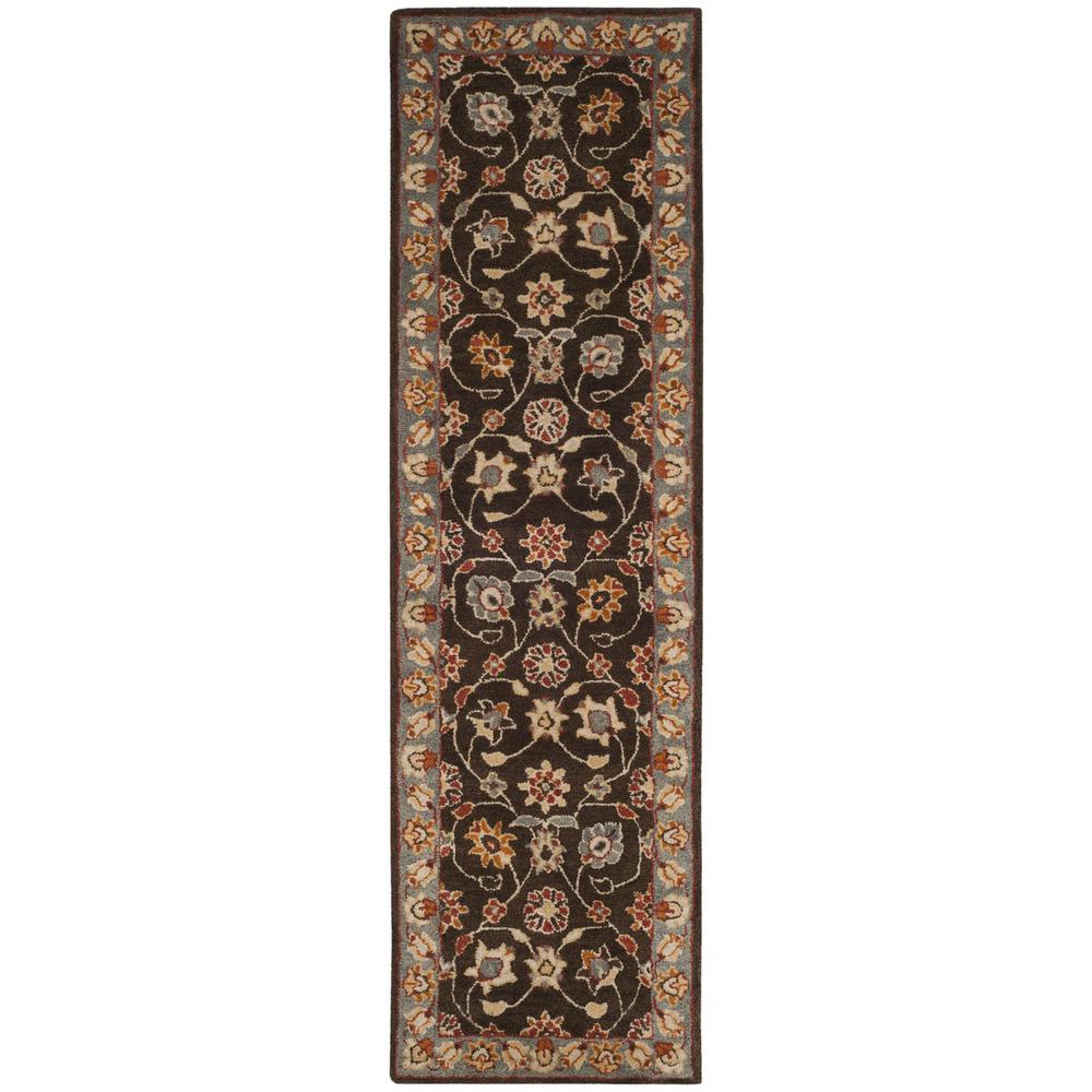 HERITAGE, CHARCOAL / BLUE, 2'-3" X 8', Area Rug, HG412A-28