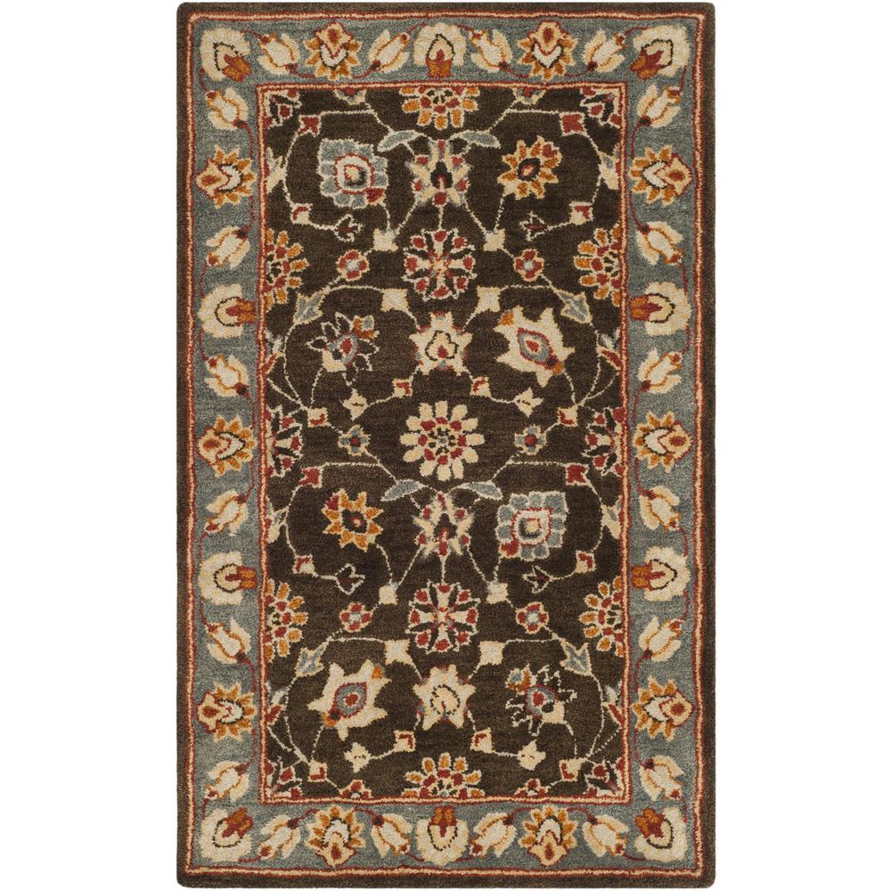 HERITAGE, CHARCOAL / BLUE, 3' X 5', Area Rug, HG412A-3
