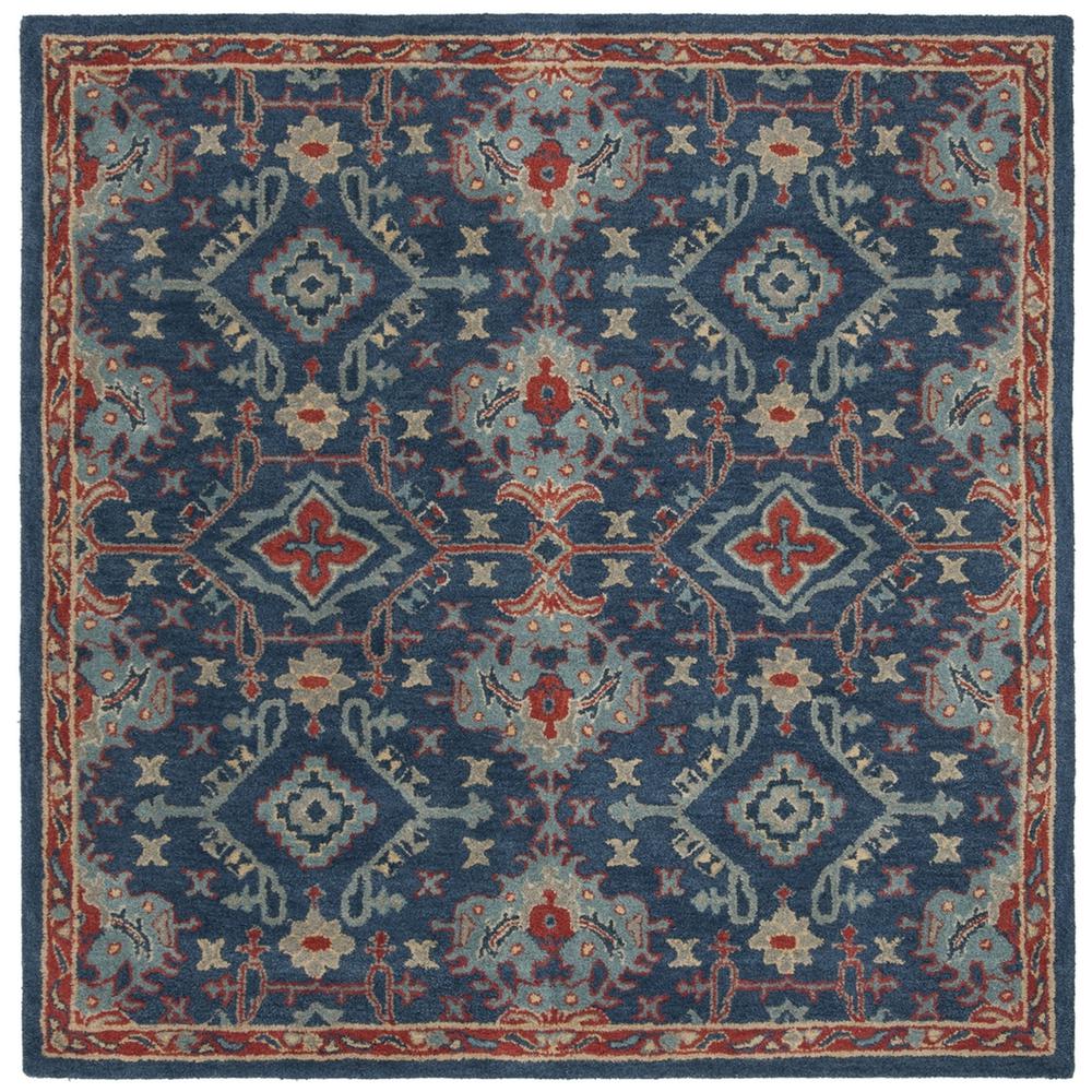 HERITAGE, BLUE / MULTI, 6' X 6' Square, Area Rug