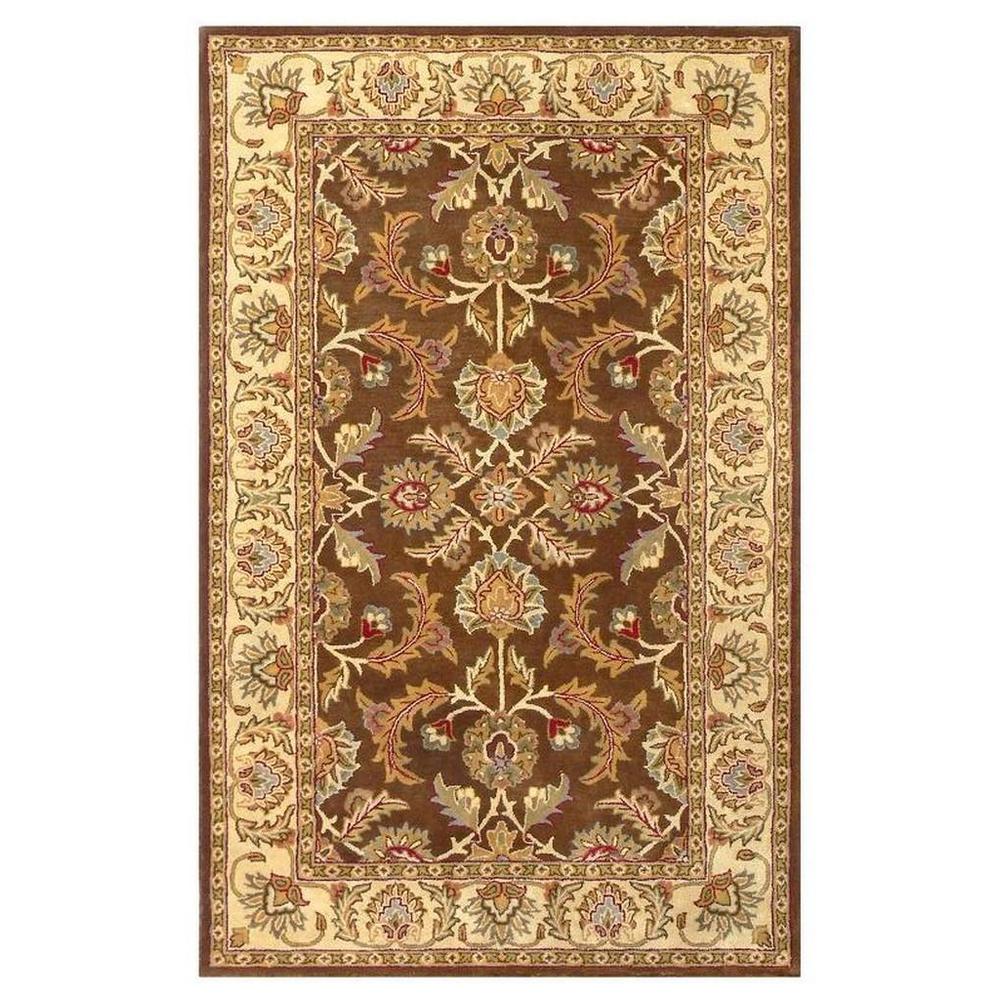 HERITAGE, BROWN / IVORY, 5' X 8', Area Rug, HG451A-5