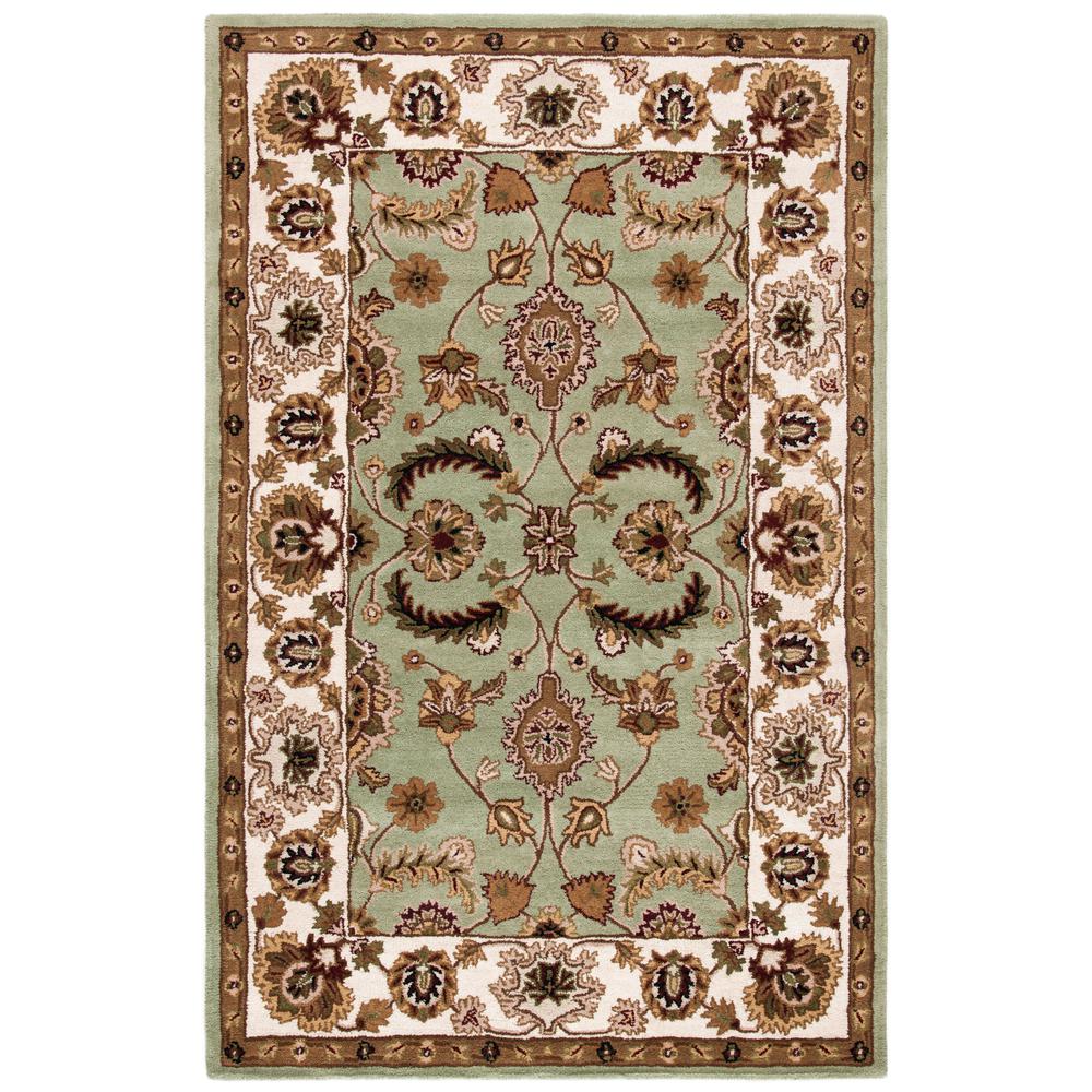 HERITAGE, SAGE / IVORY, 7'-6" X 9'-6", Area Rug