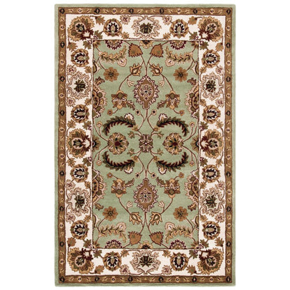 HERITAGE, SAGE / IVORY, 7'-6" X 9'-6", Area Rug