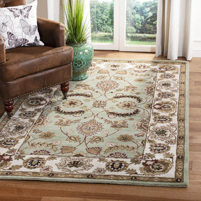 HERITAGE, SAGE / IVORY, 7'-6" X 9'-6", Area Rug