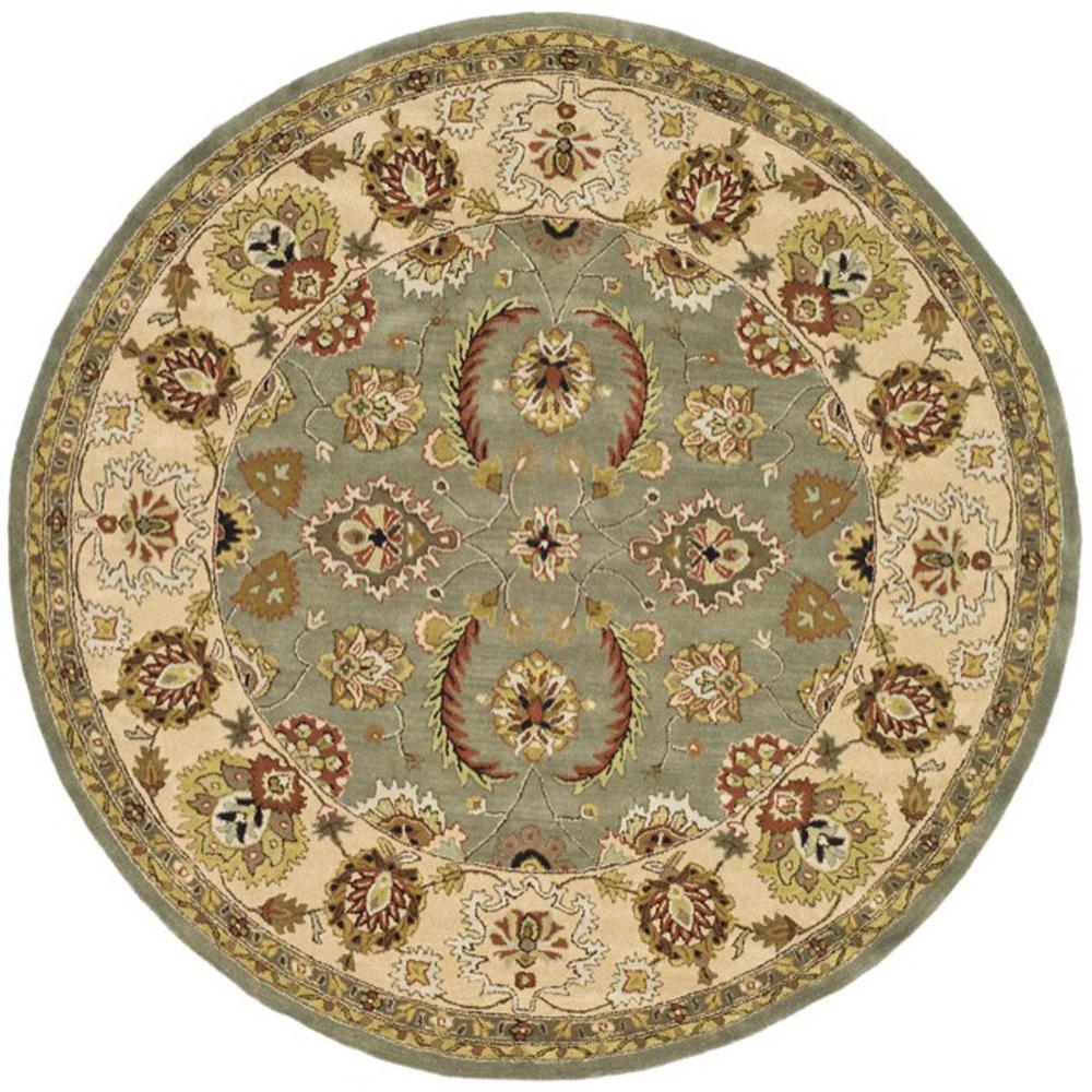 HERITAGE, SAGE / IVORY, 8' X 8' Round, Area Rug
