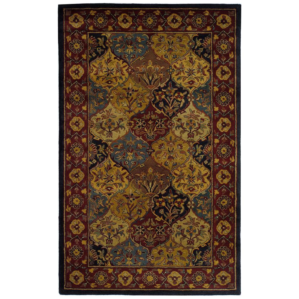 HERITAGE, MULTI / NAVY, 5' X 8', Area Rug