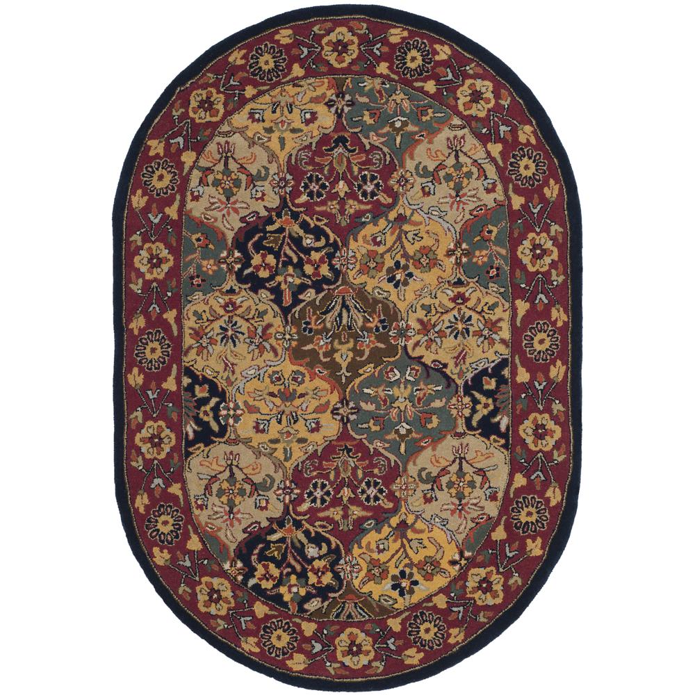 HERITAGE, MULTI / NAVY, 5' X 8', Area Rug