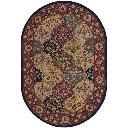 HERITAGE, MULTI / NAVY, 5' X 8', Area Rug