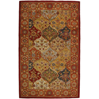 HERITAGE, MULTI / NAVY, 5' X 8', Area Rug