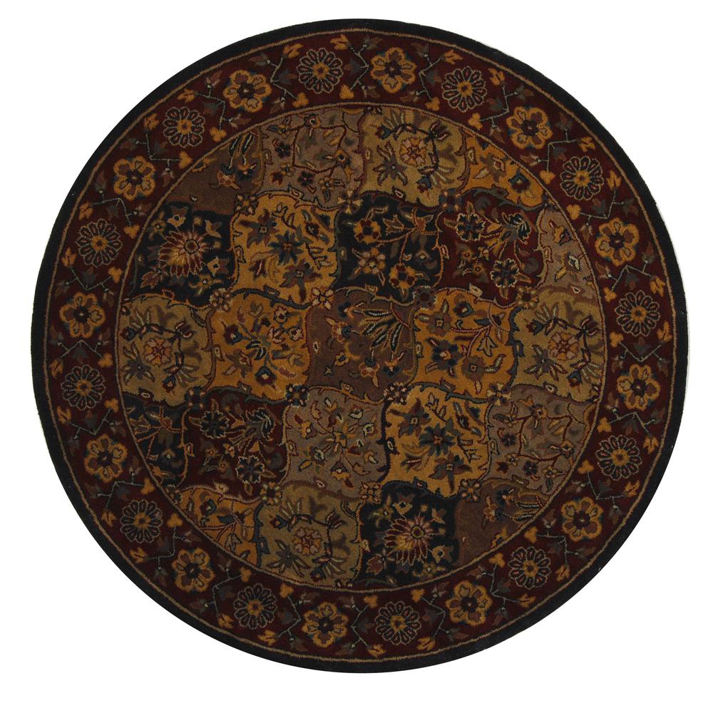 HERITAGE, MULTI / NAVY, 6' X 6' Round, Area Rug