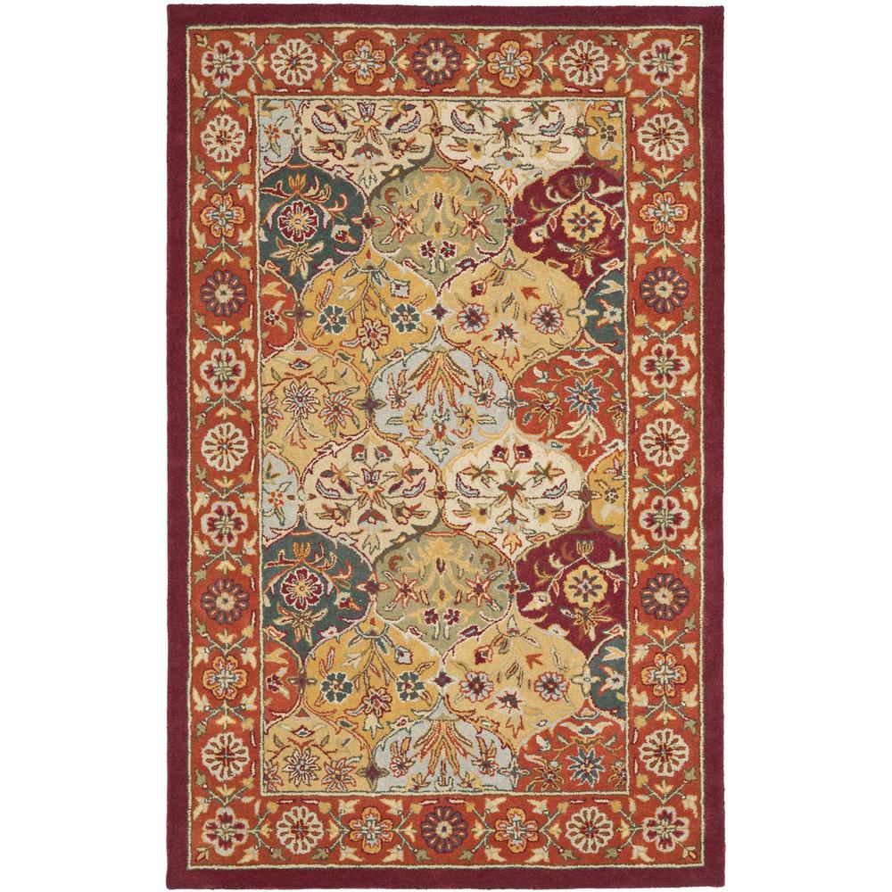 HERITAGE, MULTI / RED, 5' X 8', Area Rug, HG510B-5