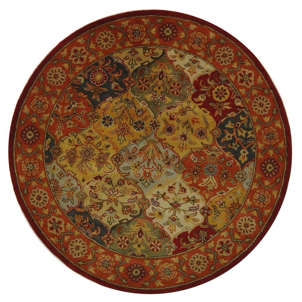 HERITAGE, MULTI / RED, 6'-0" X 6'-0" Round, Area Rug