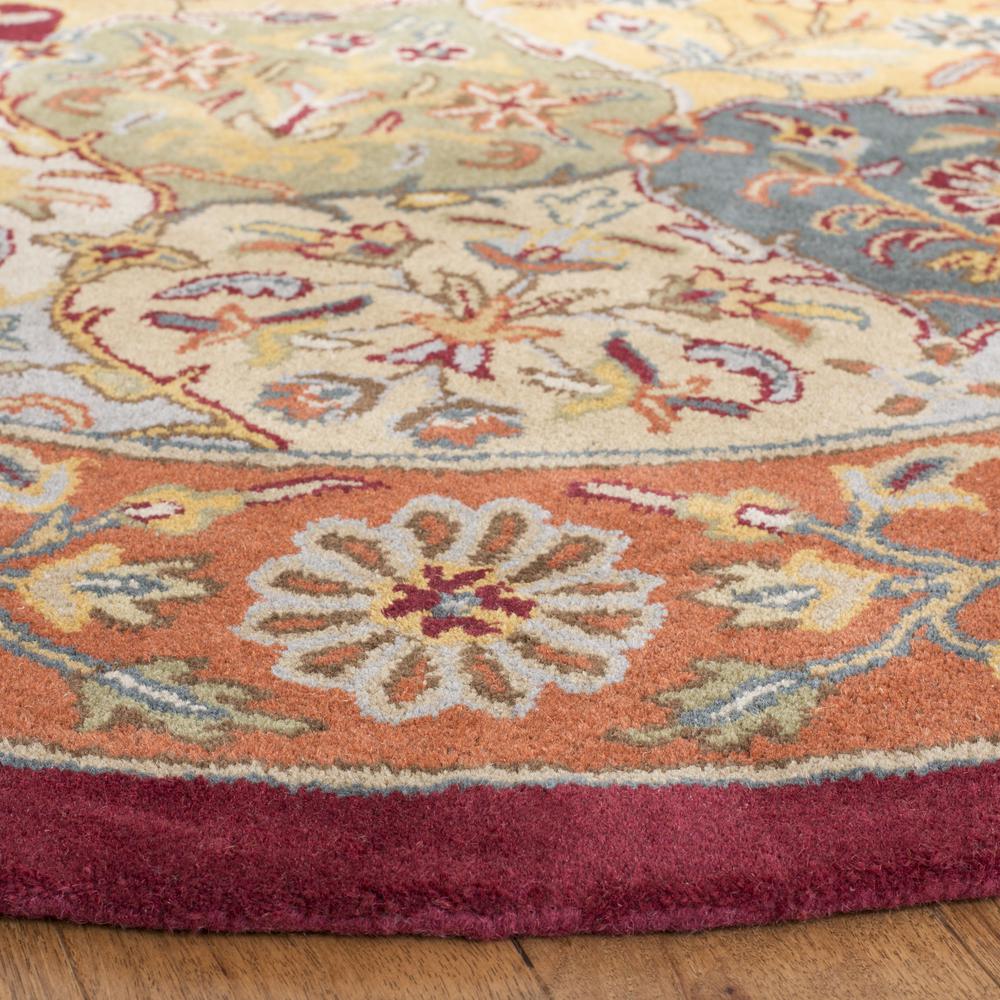 HERITAGE, MULTI / RED, 6'-0" X 6'-0" Round, Area Rug