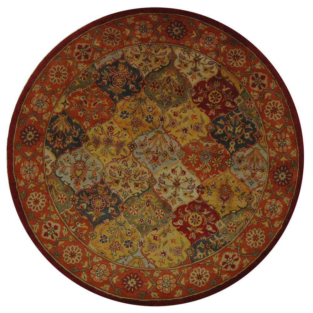 HERITAGE, MULTI / RED, 8' X 8' Round, Area Rug
