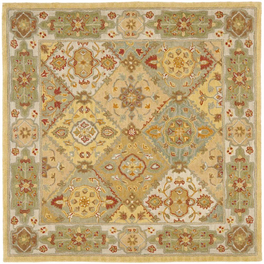 HERITAGE, MULTI / IVORY, 6' X 6' Square, Area Rug