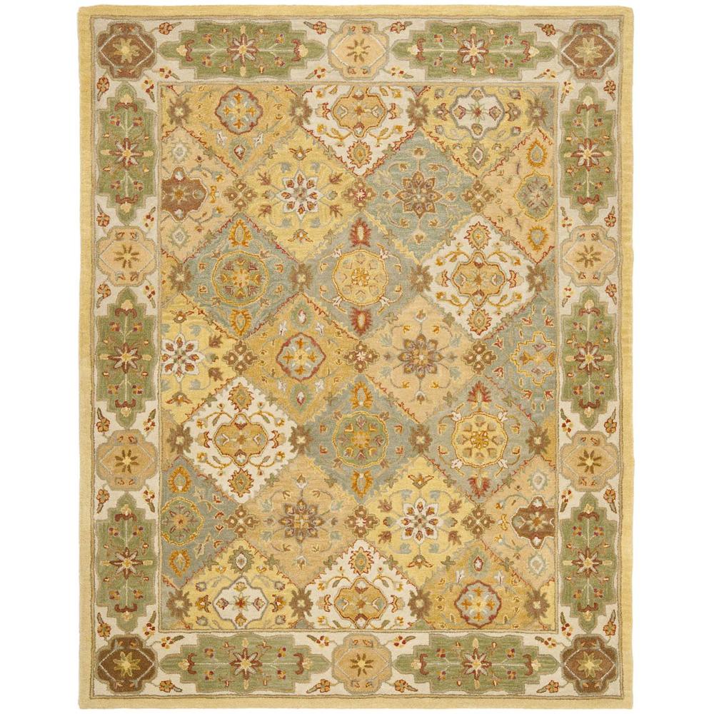 HERITAGE, MULTI / IVORY, 7'-6" X 9'-6", Area Rug