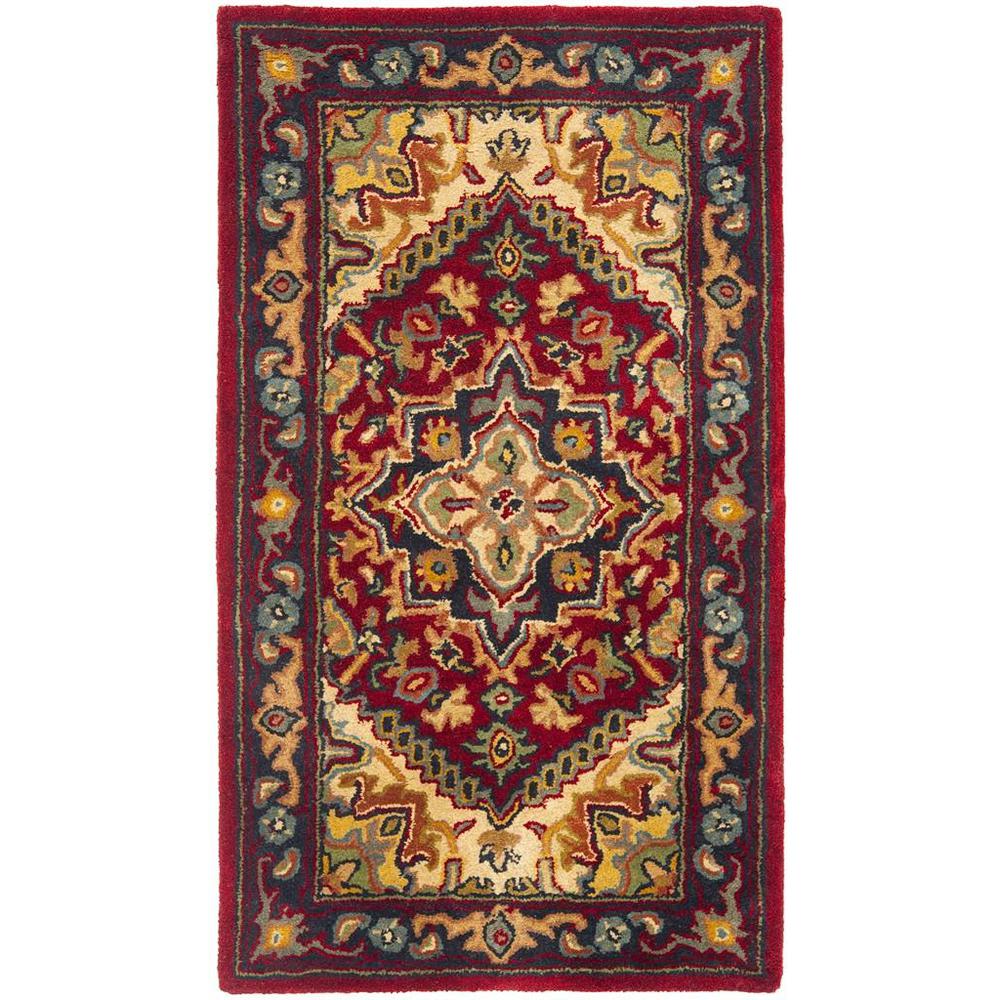 HERITAGE, RED, 2'-3" X 4', Area Rug