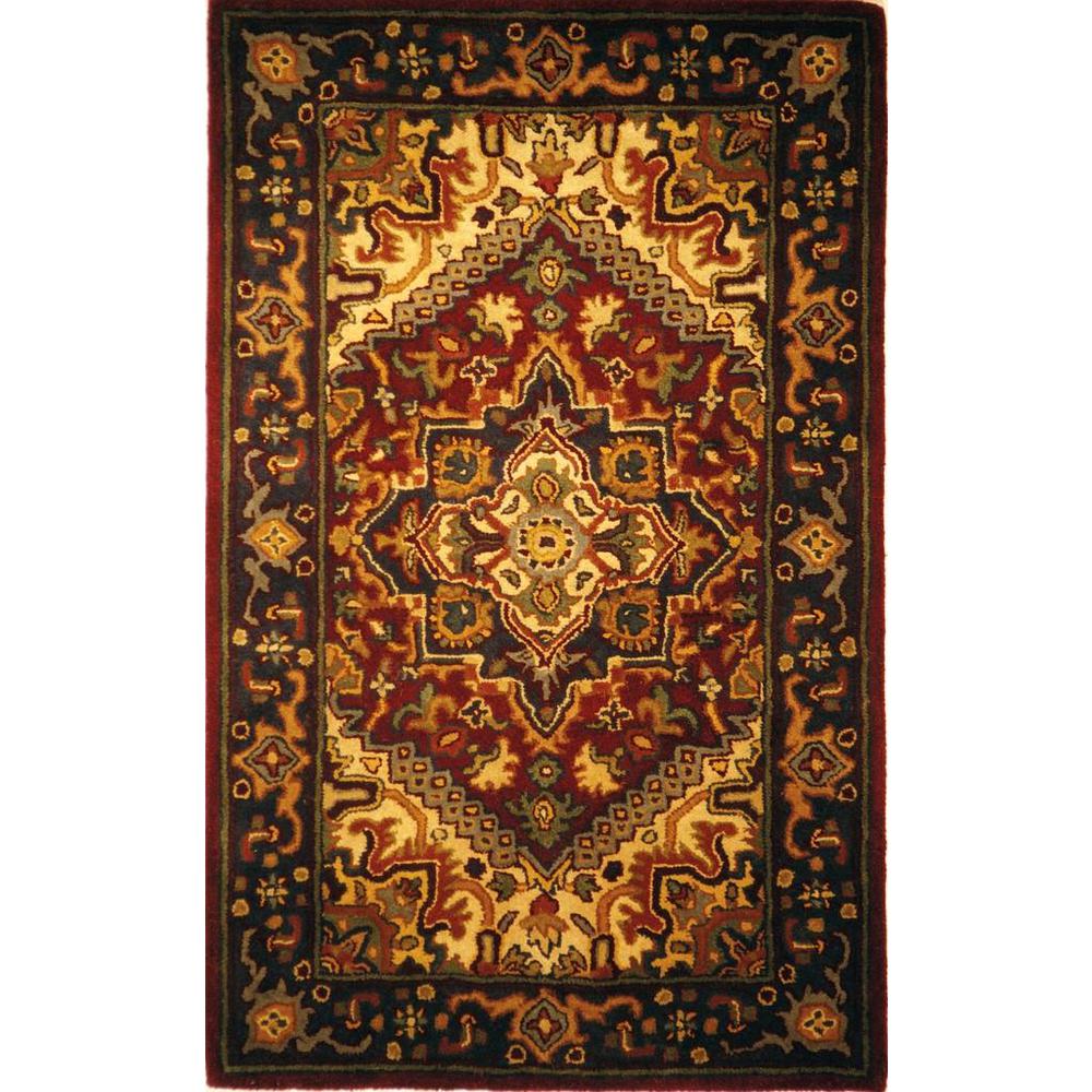 HERITAGE, RED, 3'-0" X 5'-0", Area Rug