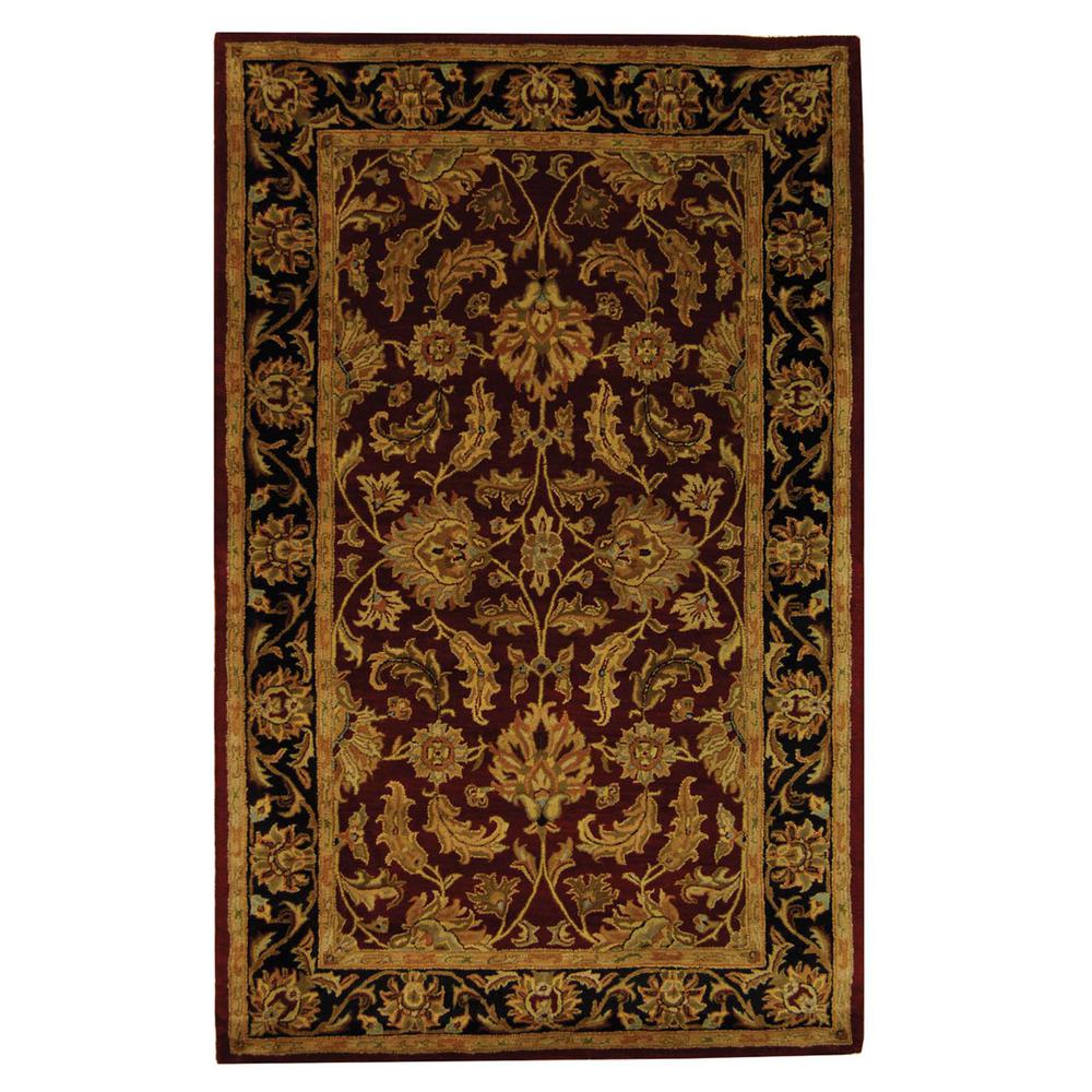 HERITAGE, RED / BLACK, 3'-0" X 5'-0", Area Rug, HG628C-3
