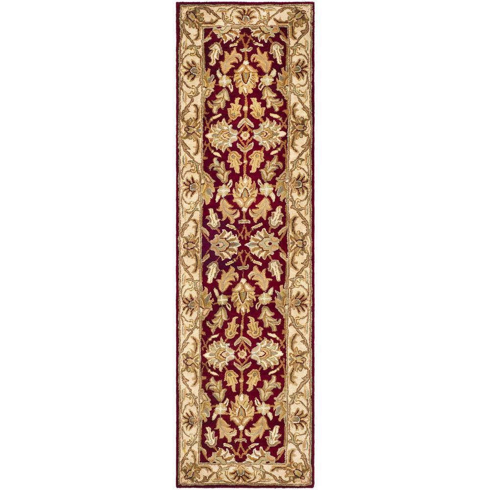 HERITAGE, RED / IVORY, 2'-3" X 8', Area Rug