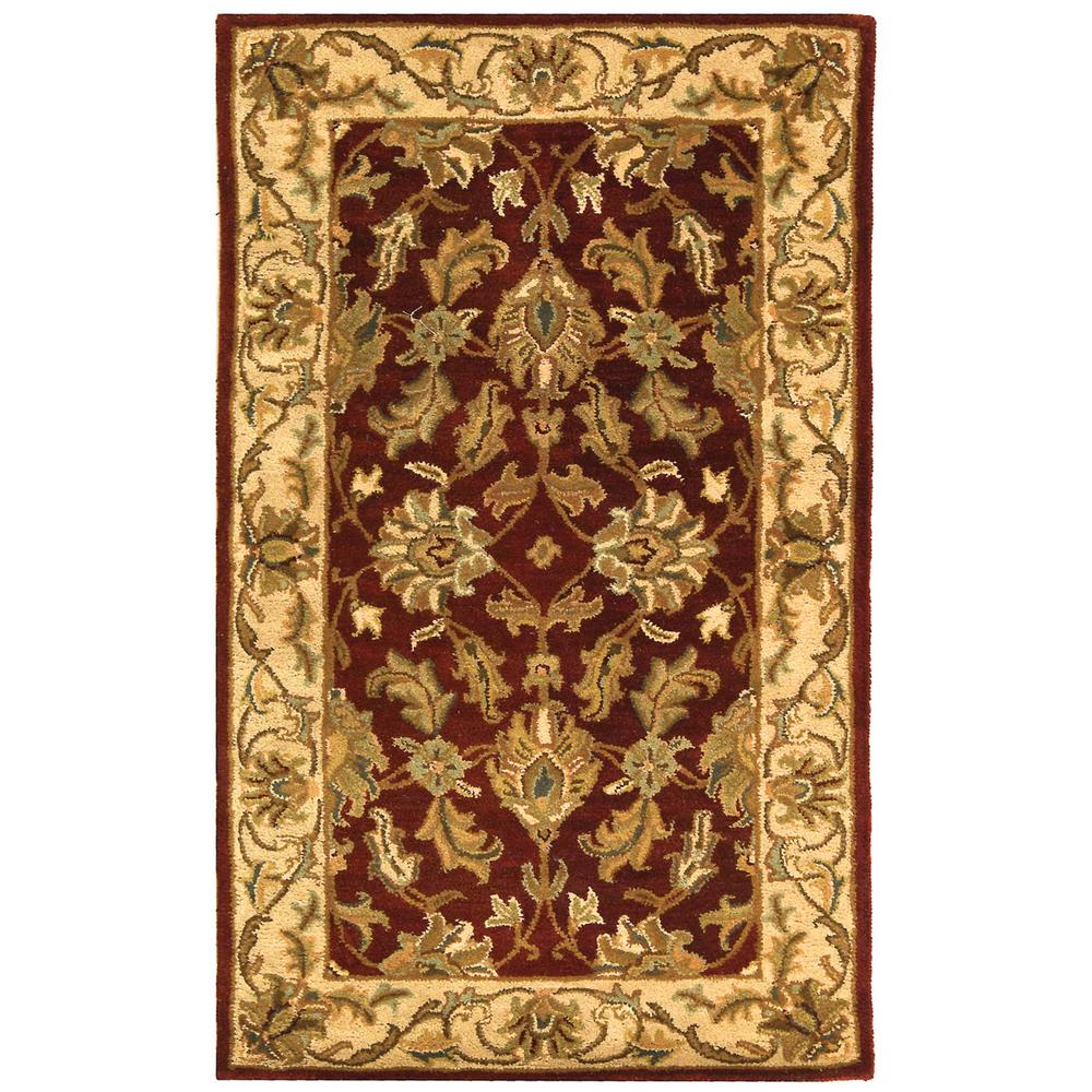 HERITAGE, RED / IVORY, 3' X 5', Area Rug