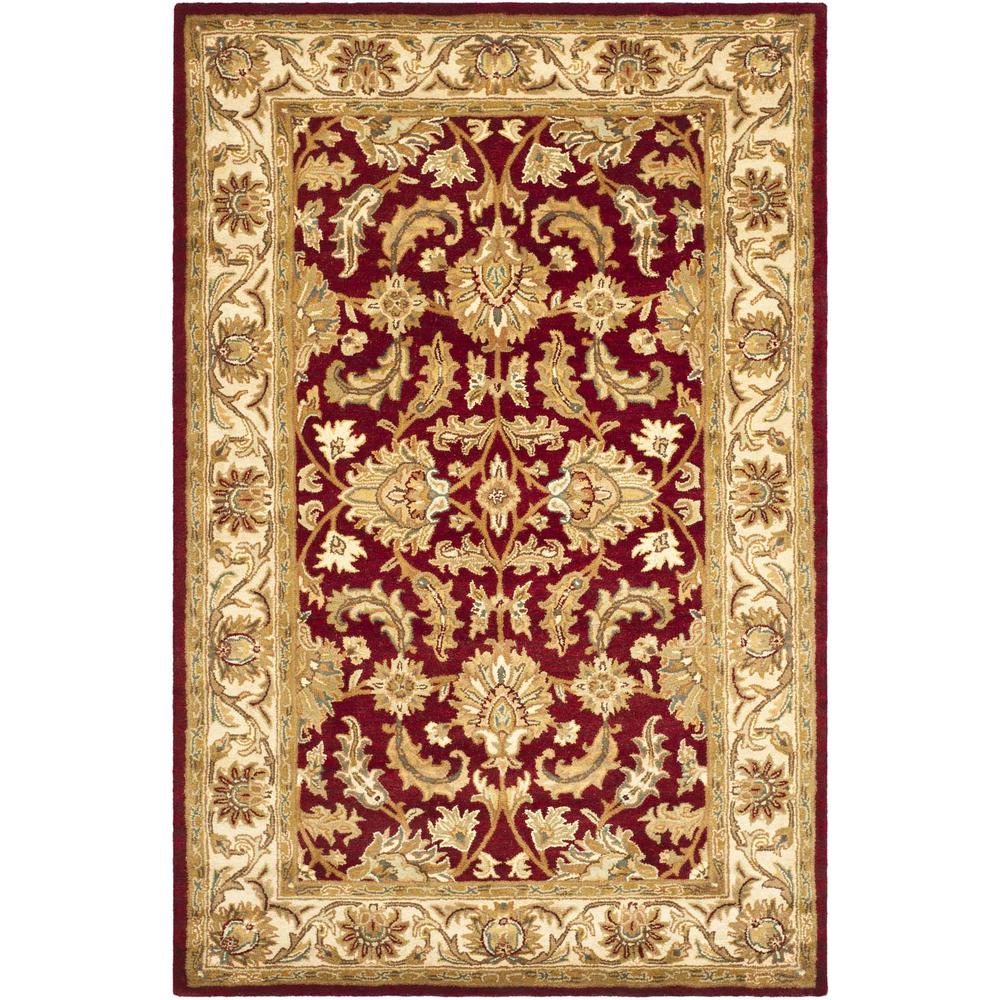HERITAGE, RED / IVORY, 5' X 8', Area Rug