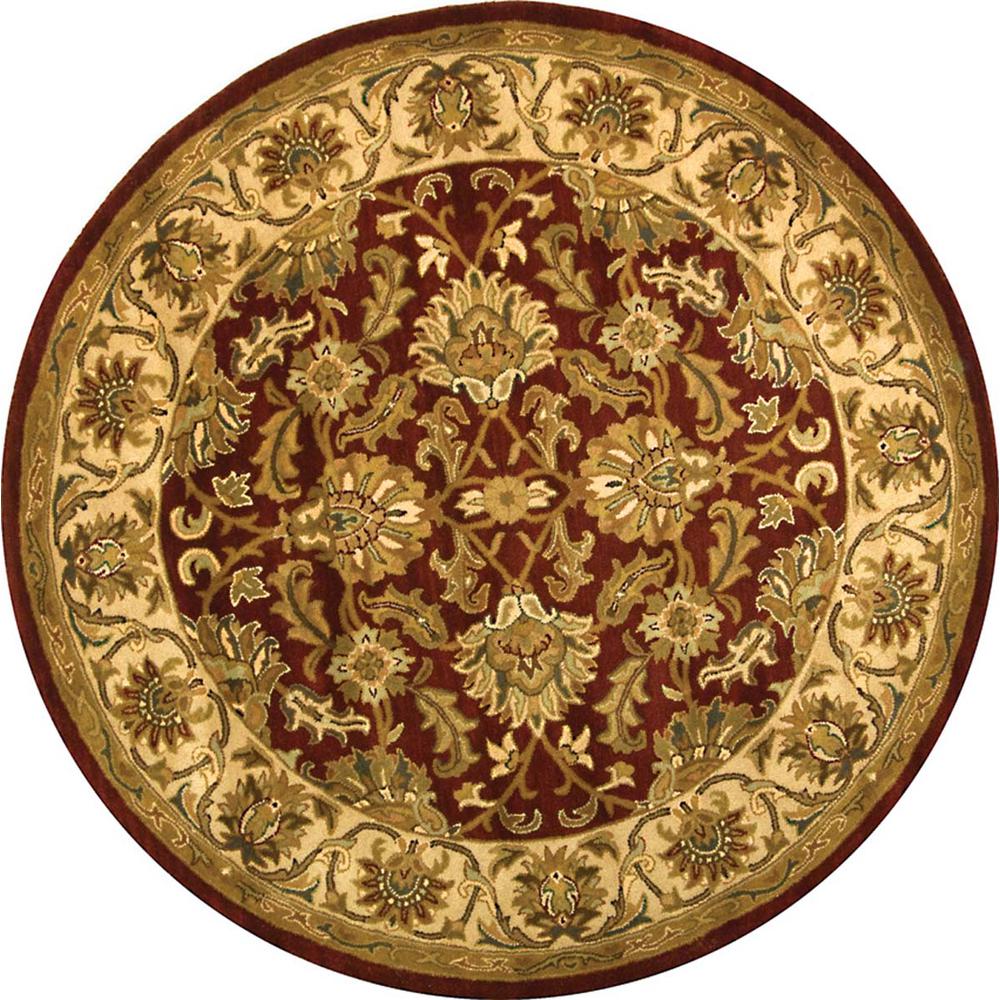 HERITAGE, RED / IVORY, 6' X 6' Round, Area Rug