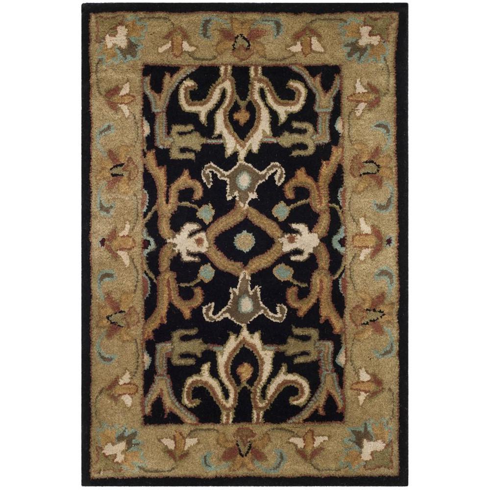 HERITAGE, CHARCOAL / BEIGE, 2'-0" X 3'-0", Area Rug
