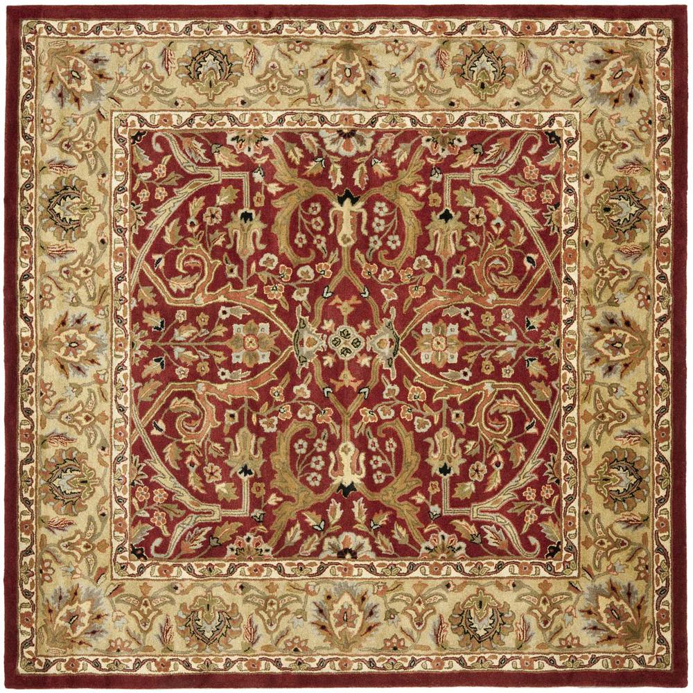 HERITAGE, RED / GOLD, 8' X 8' Square, Area Rug