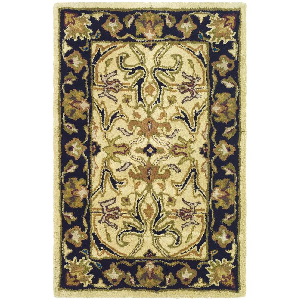 HERITAGE, IVORY / BLACK, 2' X 3', Area Rug