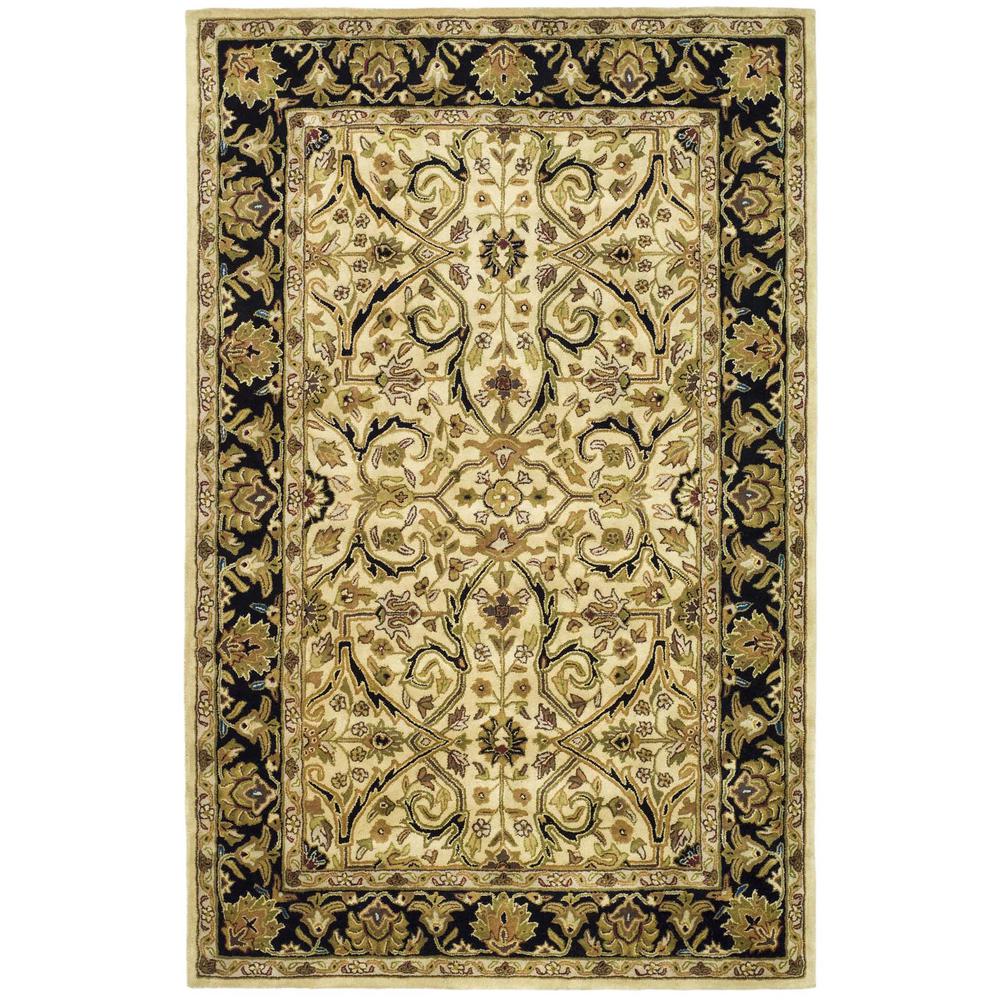 HERITAGE, IVORY / BLACK, 6' X 9', Area Rug
