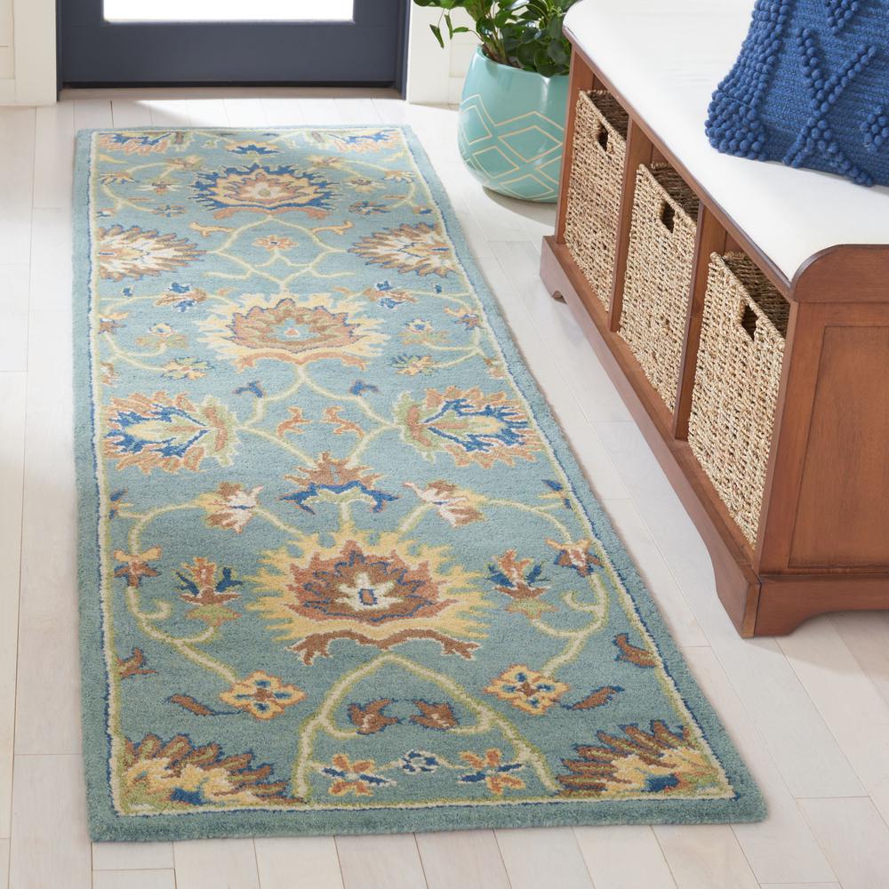 HERITAGE, LIGHT BLUE, 2' X 3', Area Rug