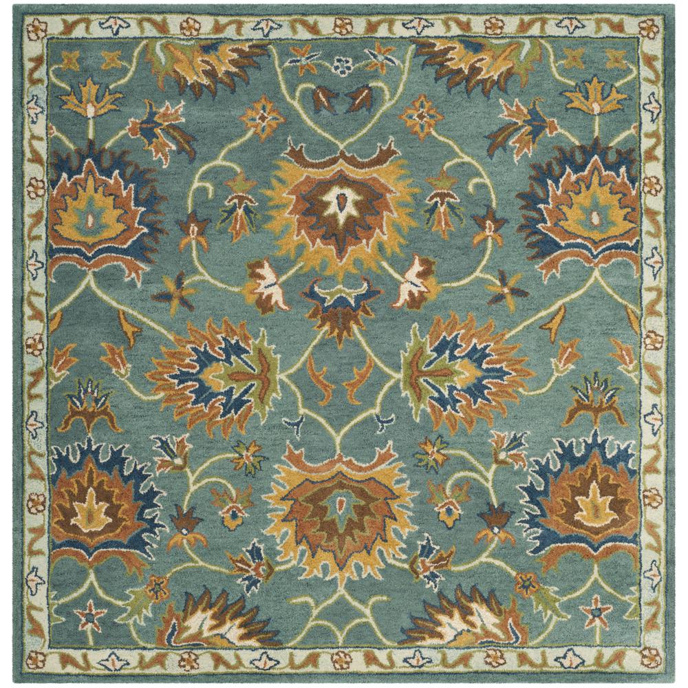 HERITAGE, LIGHT BLUE, 6' X 6' Square, Area Rug