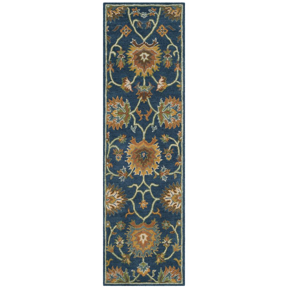HERITAGE, NAVY, 2'-3" X 8', Area Rug