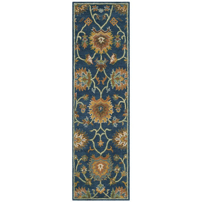 HERITAGE, NAVY, 2'-3" X 8', Area Rug