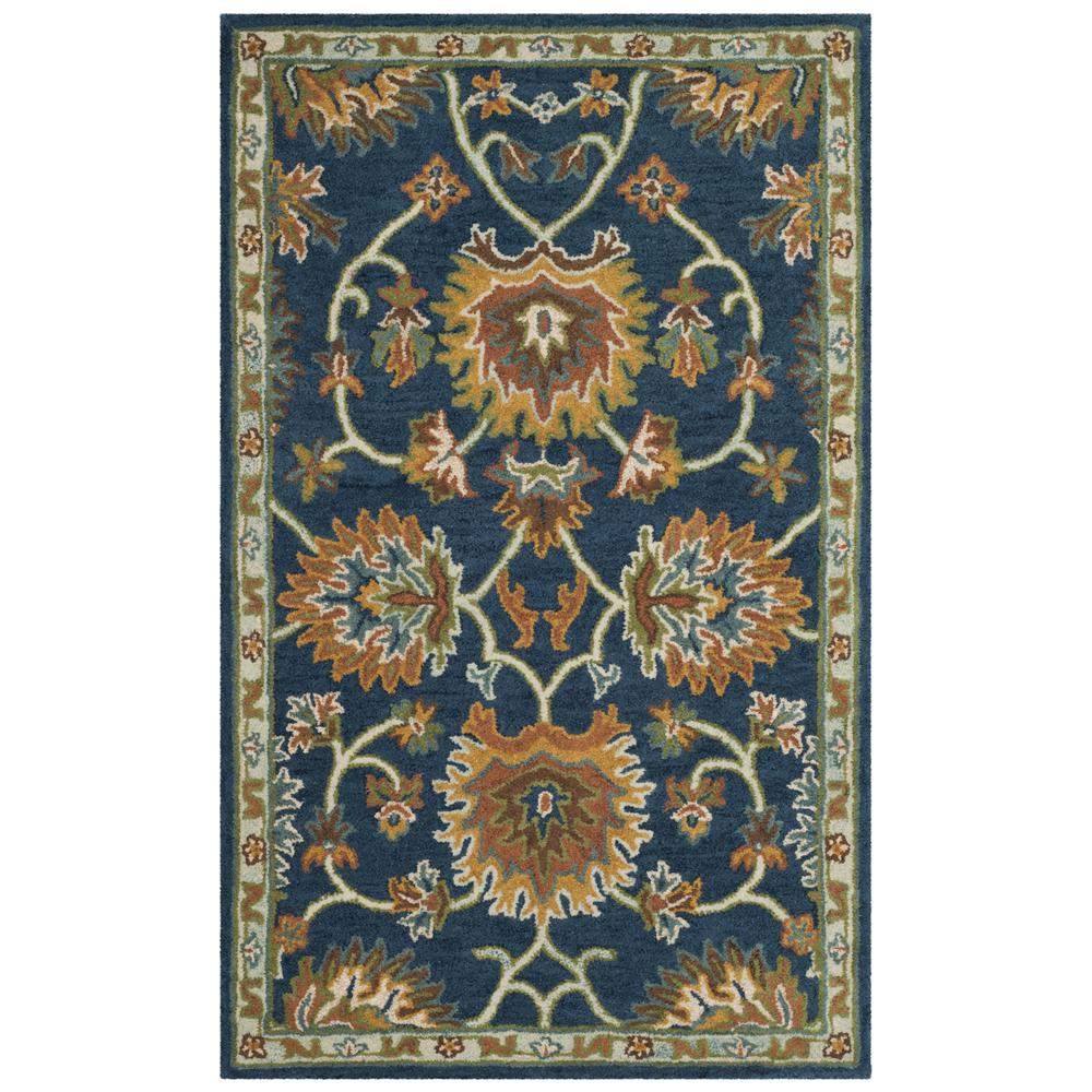 HERITAGE, NAVY, 3' X 5', Area Rug