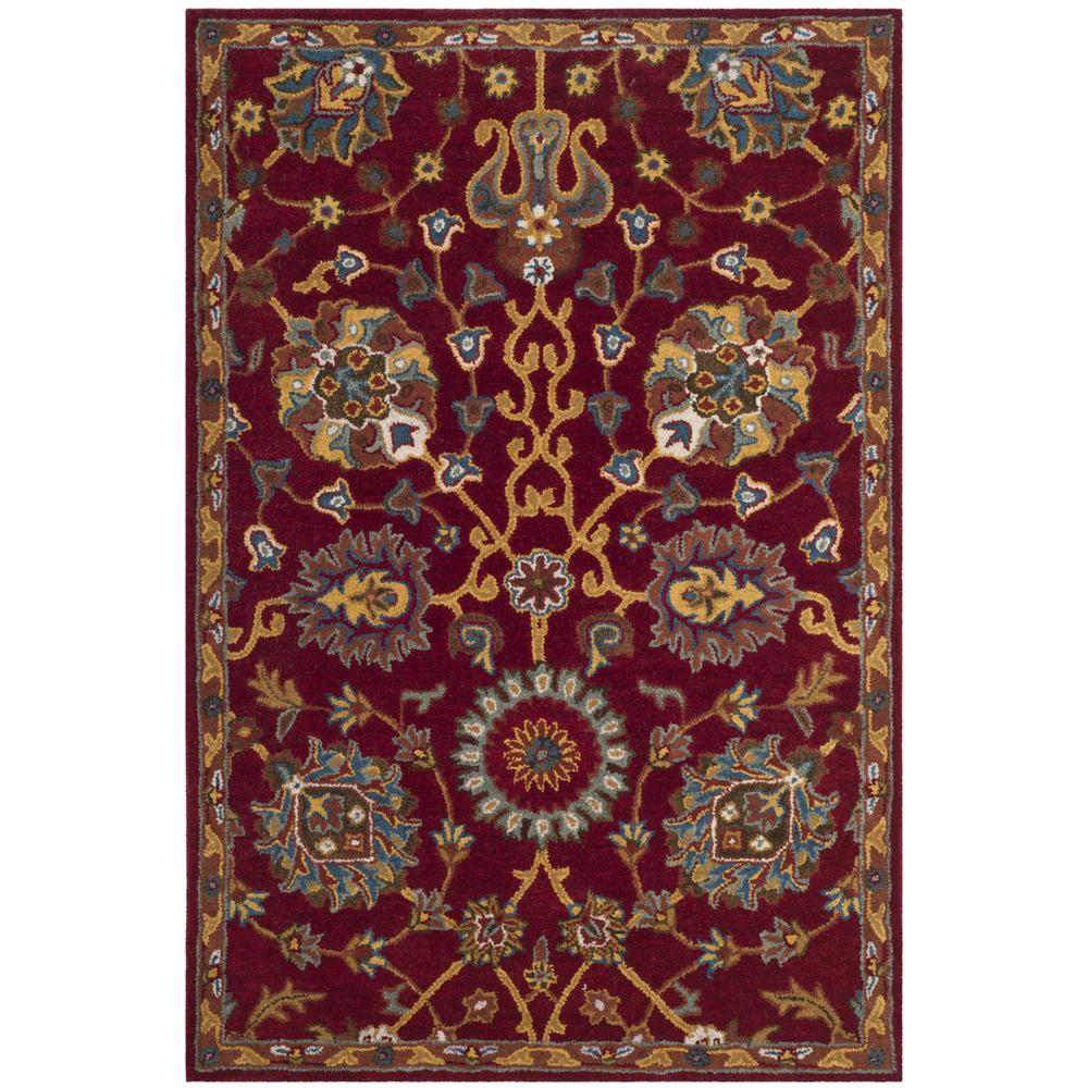 HERITAGE, RED, 4' X 6', Area Rug