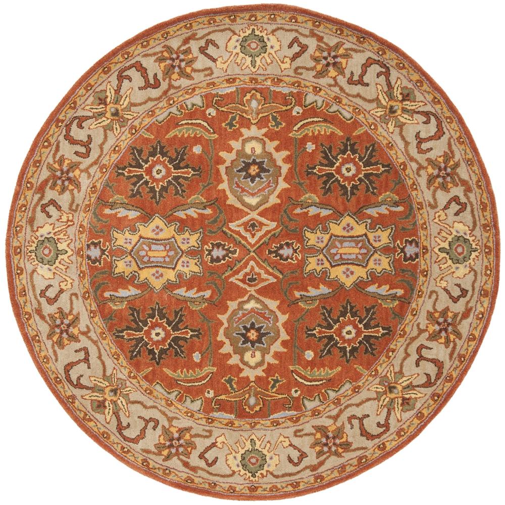 HERITAGE, RUST / BEIGE, 6' X 6' Round, Area Rug