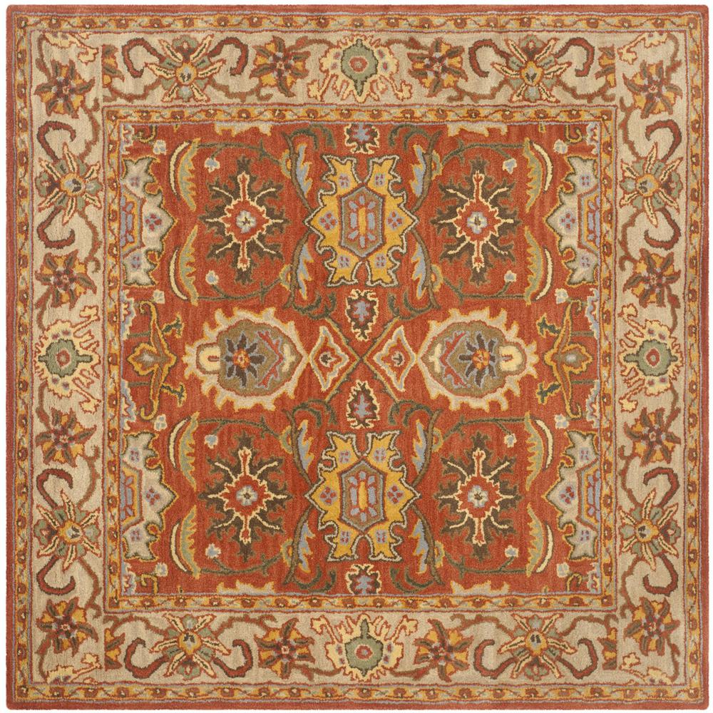 HERITAGE, RUST / BEIGE, 6' X 6' Square, Area Rug