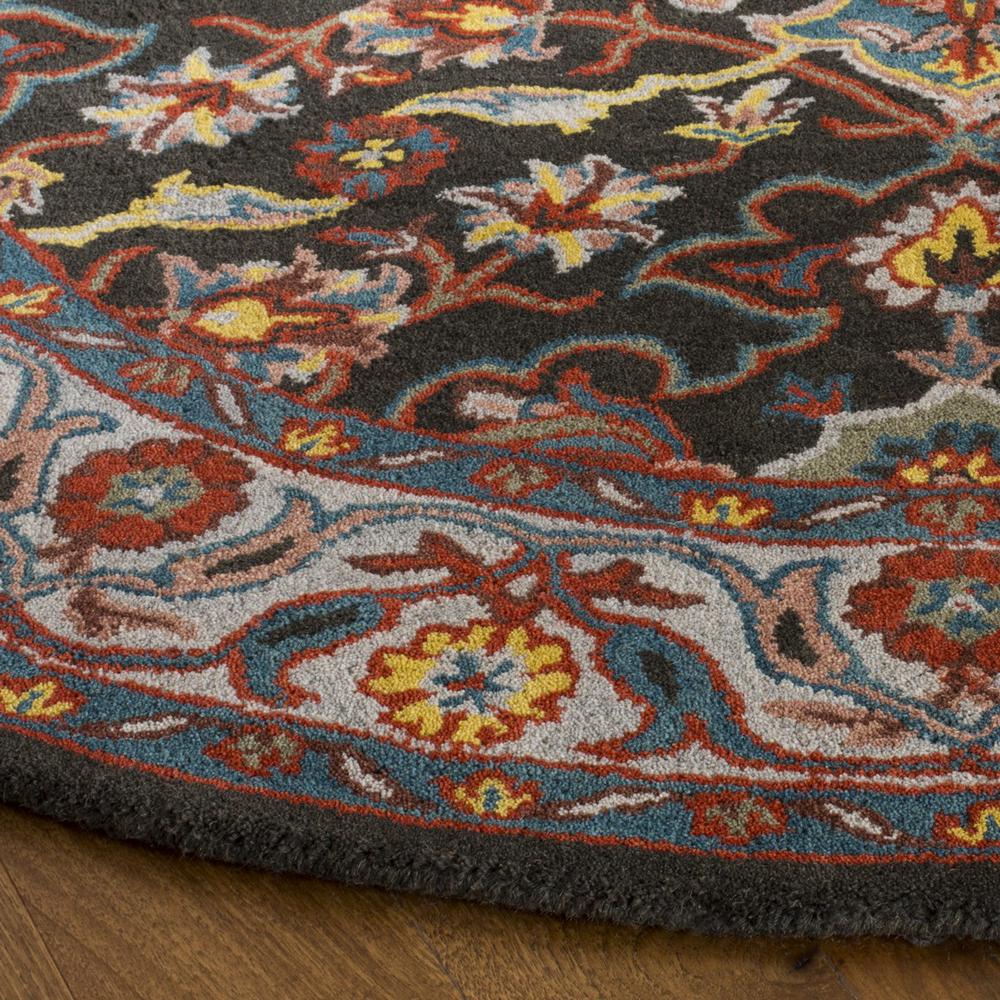 HERITAGE, CHARCOAL / IVORY, 6' X 6' Round, Area Rug