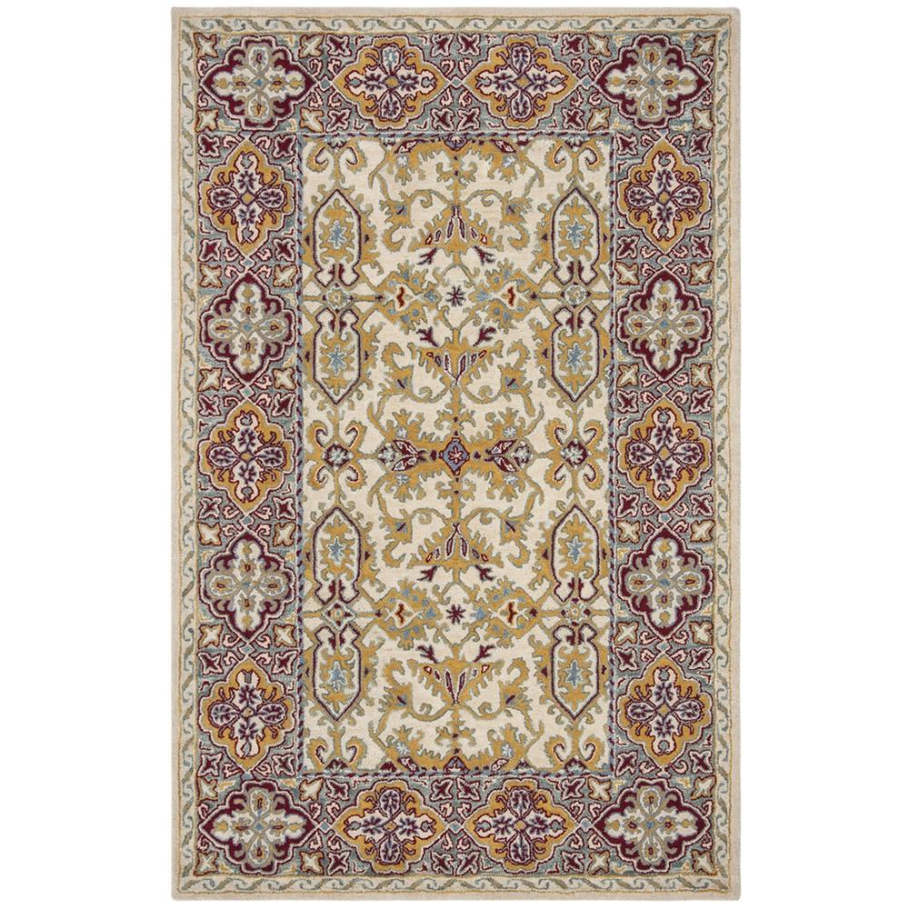 HERITAGE, IVORY / BLUE, 5' X 8', Area Rug, HG739A-5