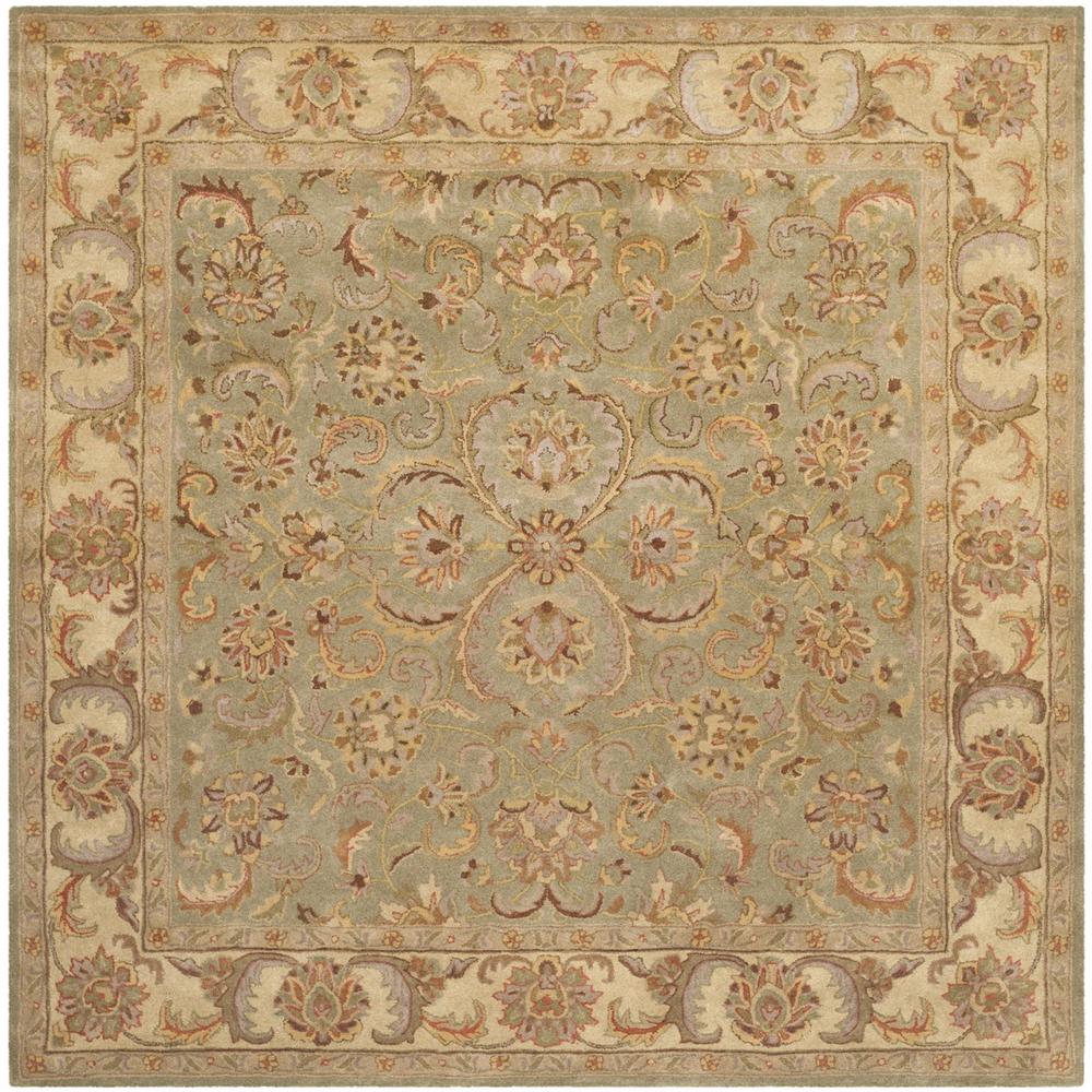 HERITAGE, GREEN / GOLD, 8' X 8' Square, Area Rug