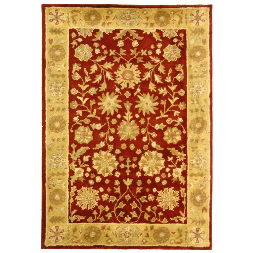 HERITAGE, RED / GOLD, 4' X 6', Area Rug, HG813A-4